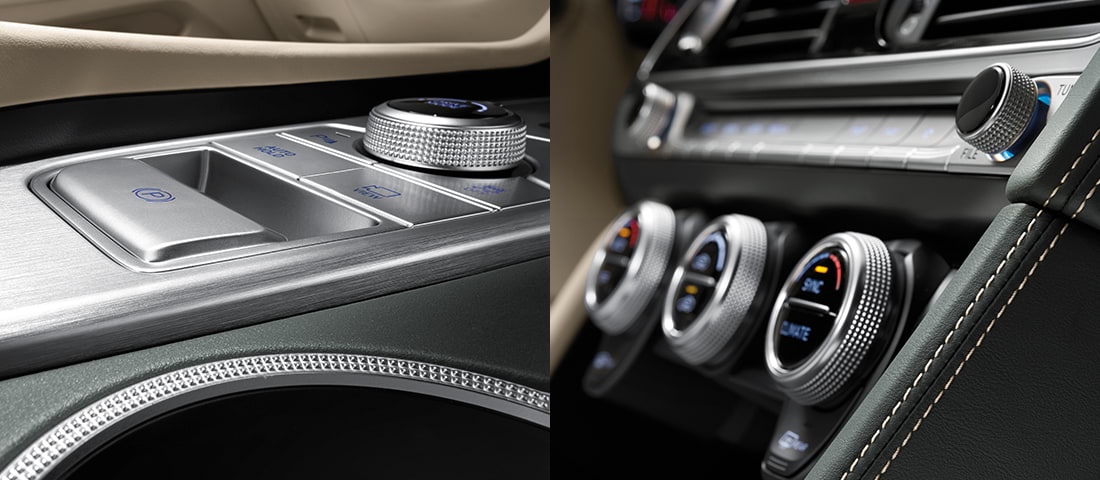 GENESIS G70 Design Features - 고급 가죽과 리얼 알루미늄